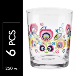 KROSNO Folk Bunt Wassergläser, 6er-Set, 250 Ml -Deutschland Herd Geheimnis Verkaufs-Shop b9153430f9e9125f1ca46973b96a0491