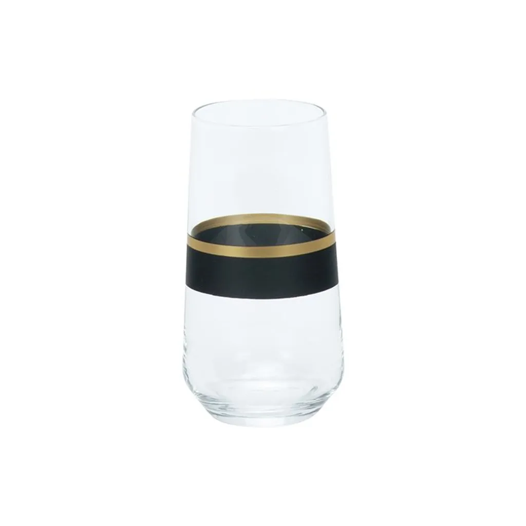 Longdrinkgläser Set | Schwarz-Gold 6-Teilig 4 Longdrinkgläser Set | Schwarz-Gold 6-Teilig - Image 2