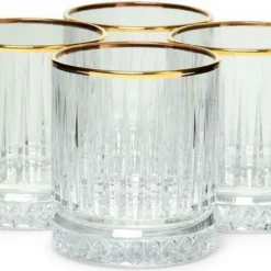 Pasabahce ELYSIA 520004 4er Set Wassergläser Kurz 355 Ml Wassergläser Softdrink