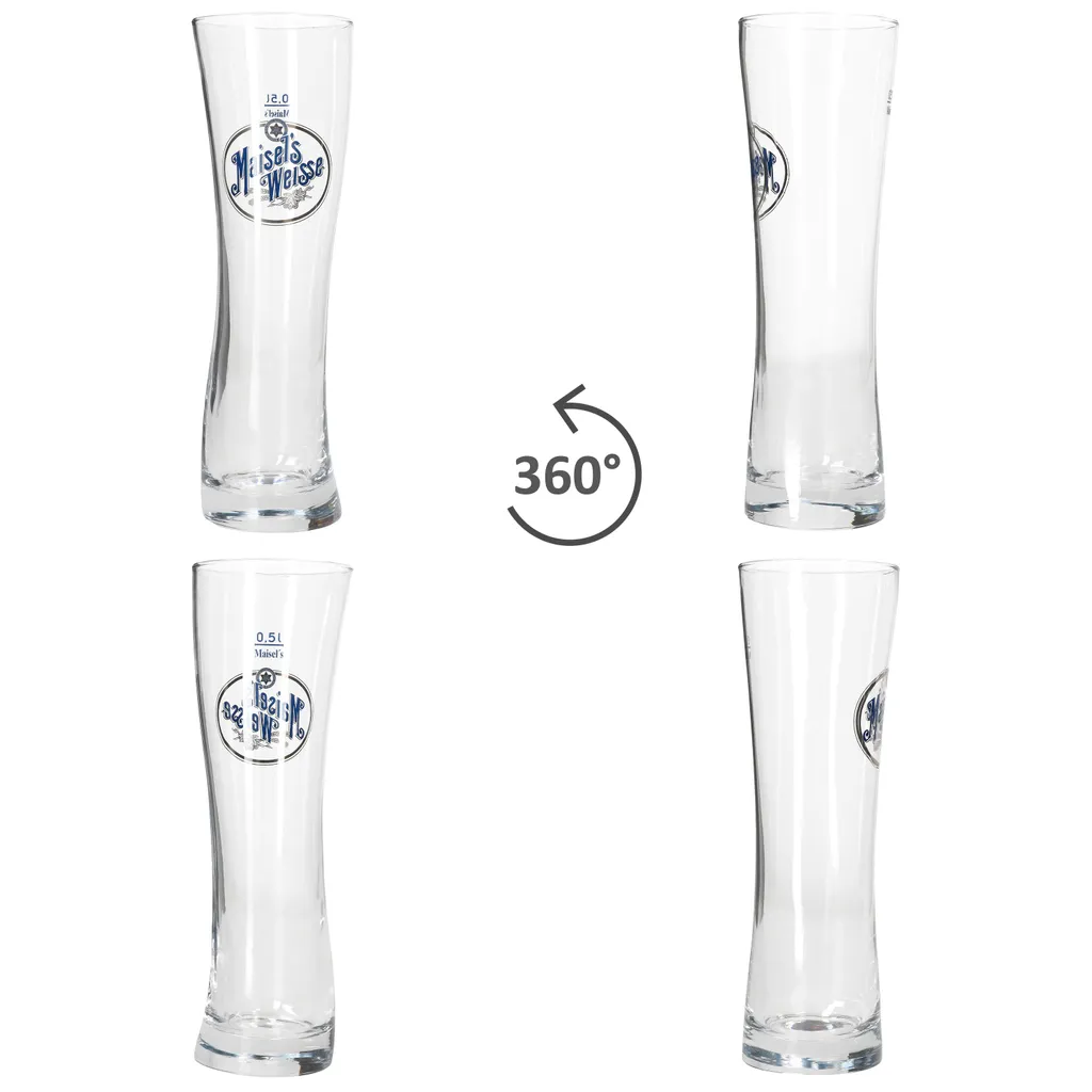 Van Well 6x Maisel’s Weisse Weizenbiergläser 0,5L Geeicht Hefe Weißbierglas Beer 6 Van Well 6x Maisel’s Weisse Weizenbiergläser 0,5L Geeicht Hefe Weißbierglas Beer - Image 4