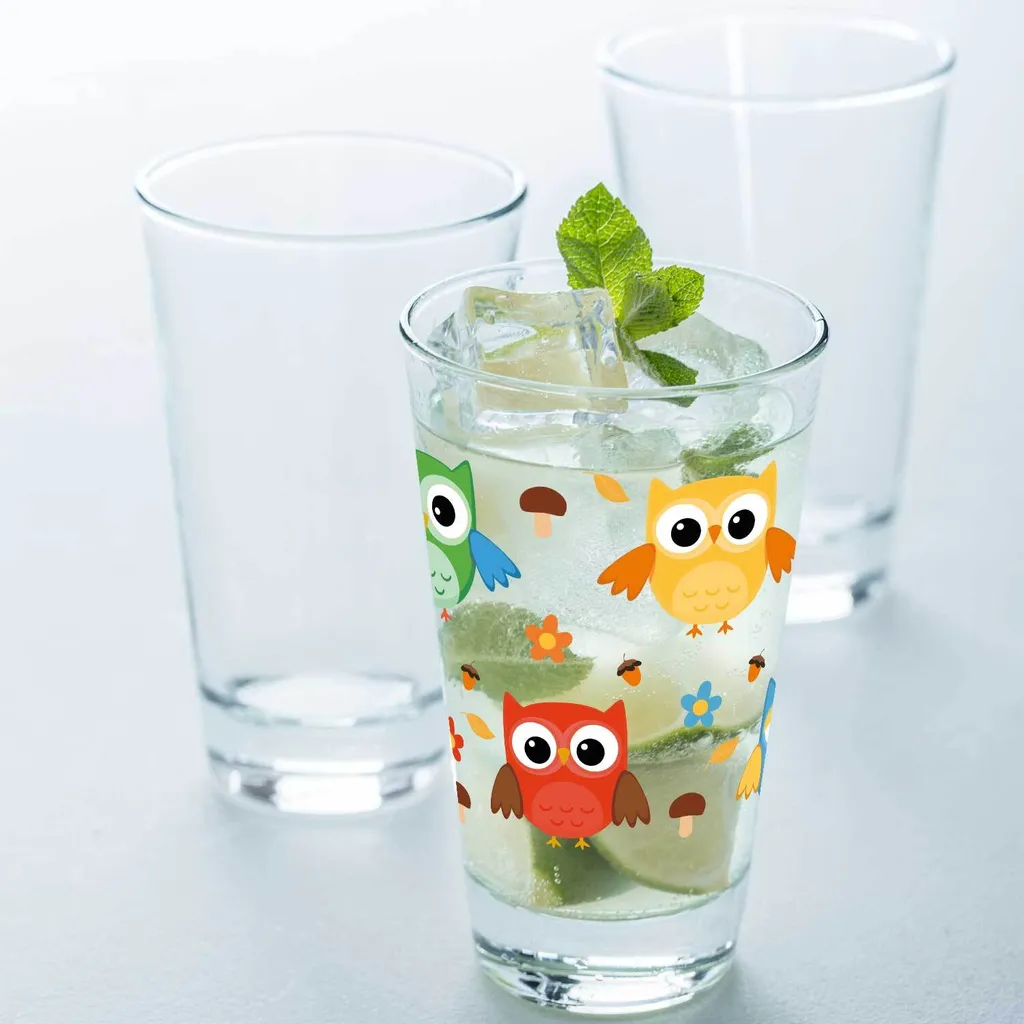 Leonardo Wasserglas Mit UV-Druck "Eulen" - Für Kinder Im 360° Design 6 Leonardo Wasserglas Mit UV-Druck "Eulen" - Für Kinder Im 360° Design - Image 4