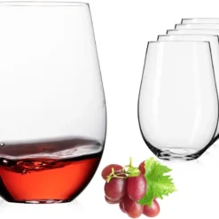 IMPERIAL Moderne Weingläser Ohne Stil Aus Glas 570ml Set 6-Teilig Groß