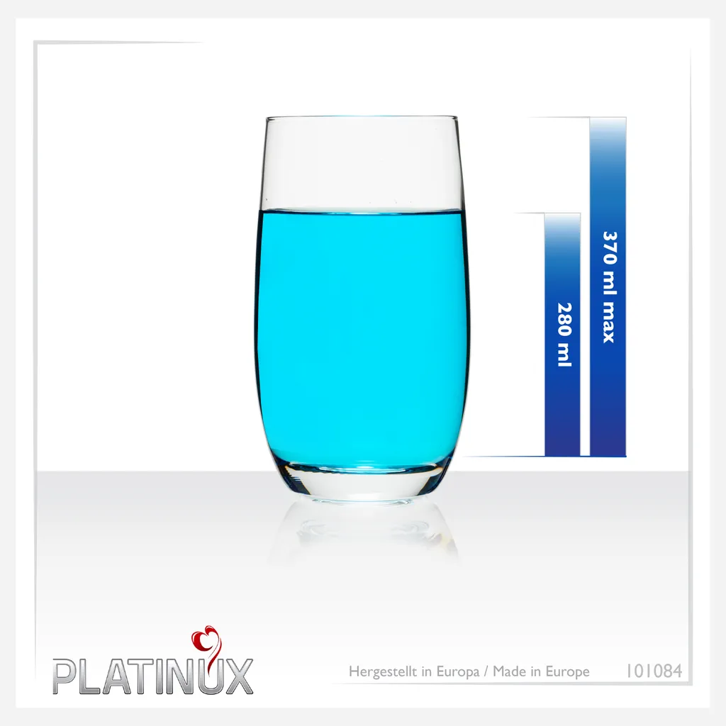 Elegante Trinkgläser 360ml (max. 440ml) Set 6 Teilig Wassergläser Saftgläser 6 Elegante Trinkgläser 360ml (max. 440ml) Set 6 Teilig Wassergläser Saftgläser - Image 4