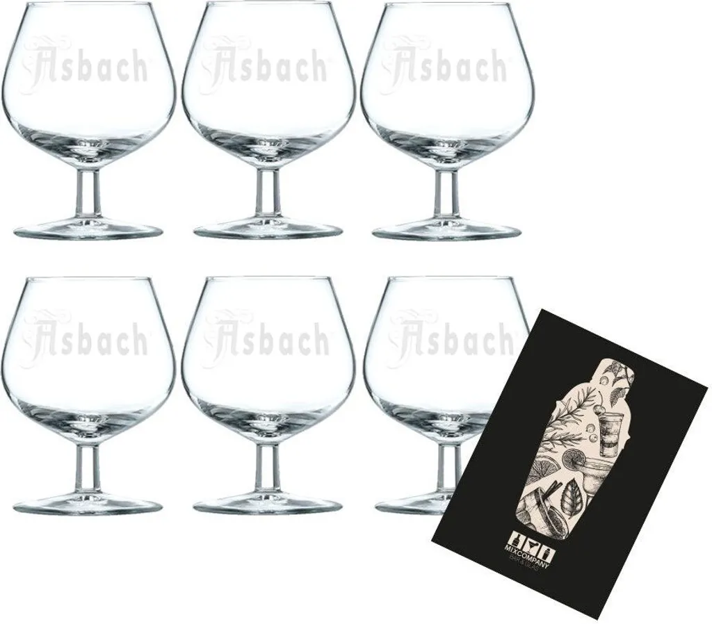 Asbach Schwenker Glas 6er Set Gläser 3 Asbach Schwenker Glas 6er Set Gläser
