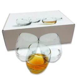 6 X Bar Rocking Whisky Glas Whiskey Trinkglas Gläser - Runder Boden 200 Ml