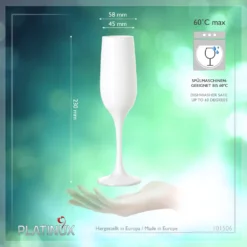 Weiße Sektgläser Set 6 Teilig Champagnergläser 160ml (max. 200ml) Aus Glas -Deutschland Herd Geheimnis Verkaufs-Shop e5312d7714fdc921feffdcff5185473b