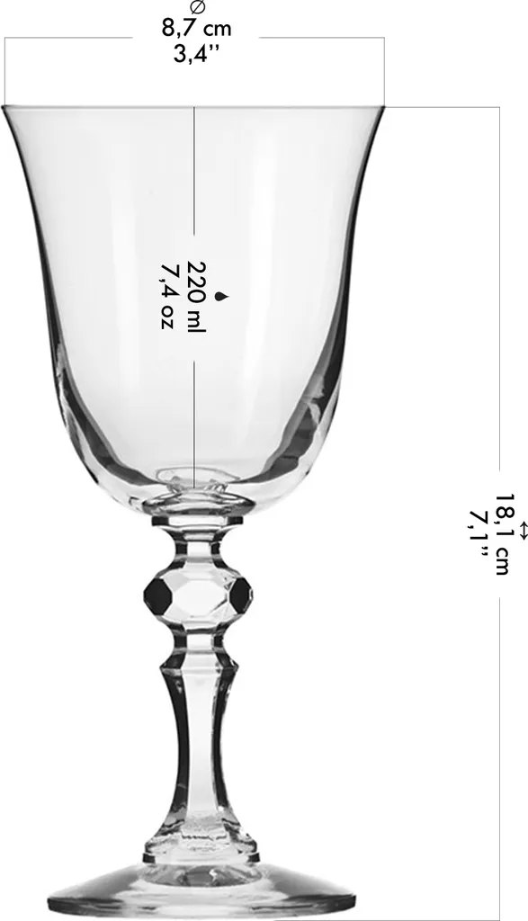 KROSNO Krista Kleine Rotweingläser, 6er-Set, 220 Ml 16 KROSNO Krista Kleine Rotweingläser, 6er-Set, 220 Ml - Image 14