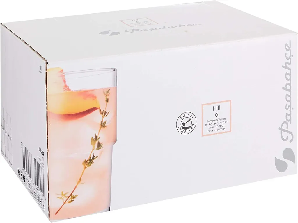 Pasabahce Hill Saftglas 6er 440cc Gläser-Set Trinkglas Stapelbar 4 Pasabahce Hill Saftglas 6er 440cc Gläser-Set Trinkglas Stapelbar - Image 2