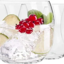 KROSNO Harmony Wassergläser Saftgläser Trinkgläser | Set Von 6 | 410 ML | Spülmaschinenfest