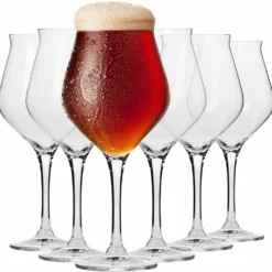 KROSNO Avant-Garde Bier-Tulpen Bier-Gläser, 6er-Set, 420 Ml